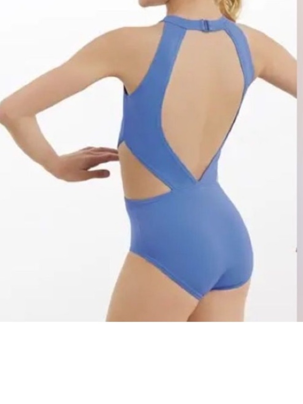Like new Balera adult Small AS blue cutout dance leotard